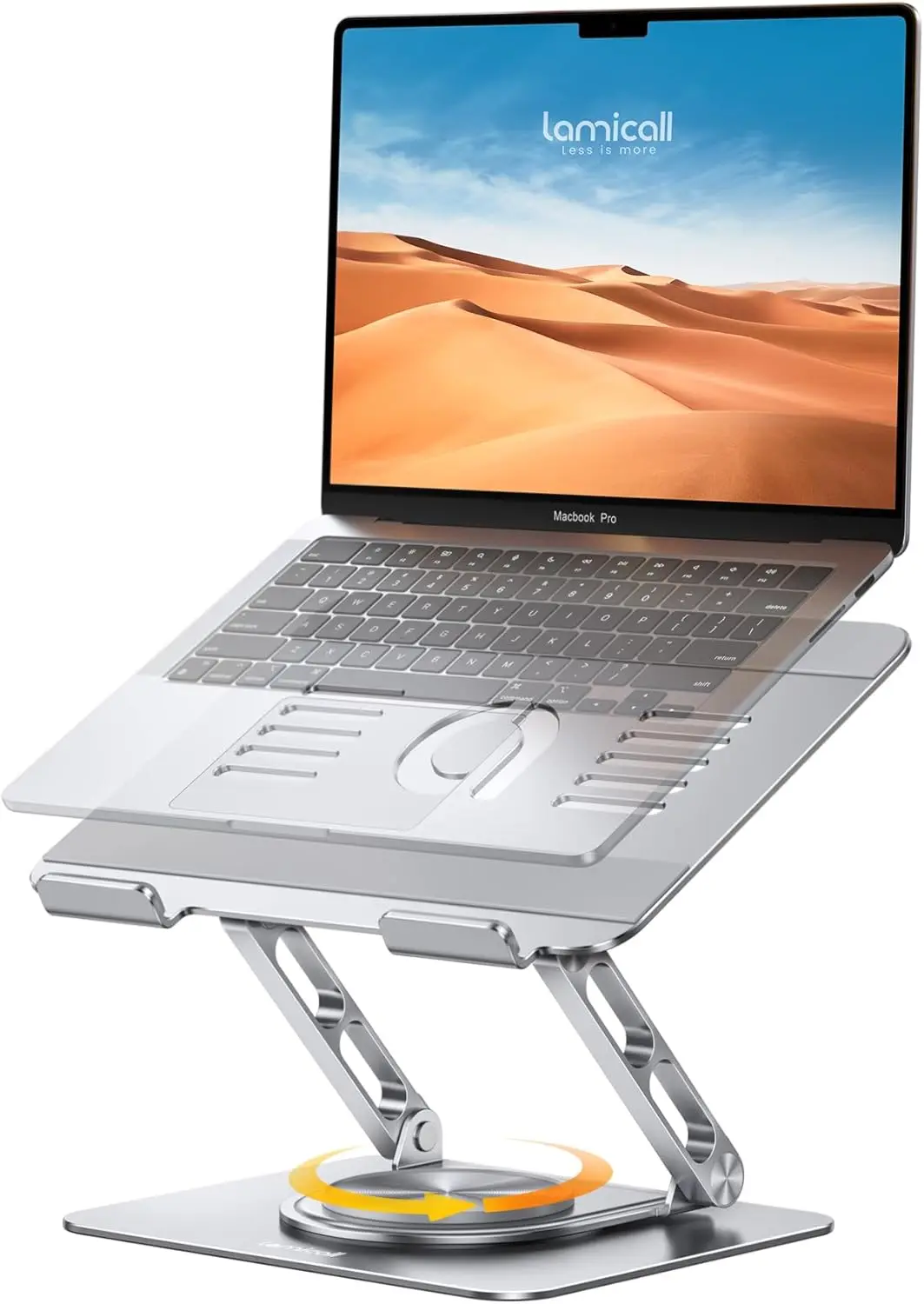 

Регулируемая подставка для ноутбука с поворотом на 360 градусов ° Вращающаяся подставка, эргономичный складной дизайн для устройств с диагональю 10-17,3 дюйма