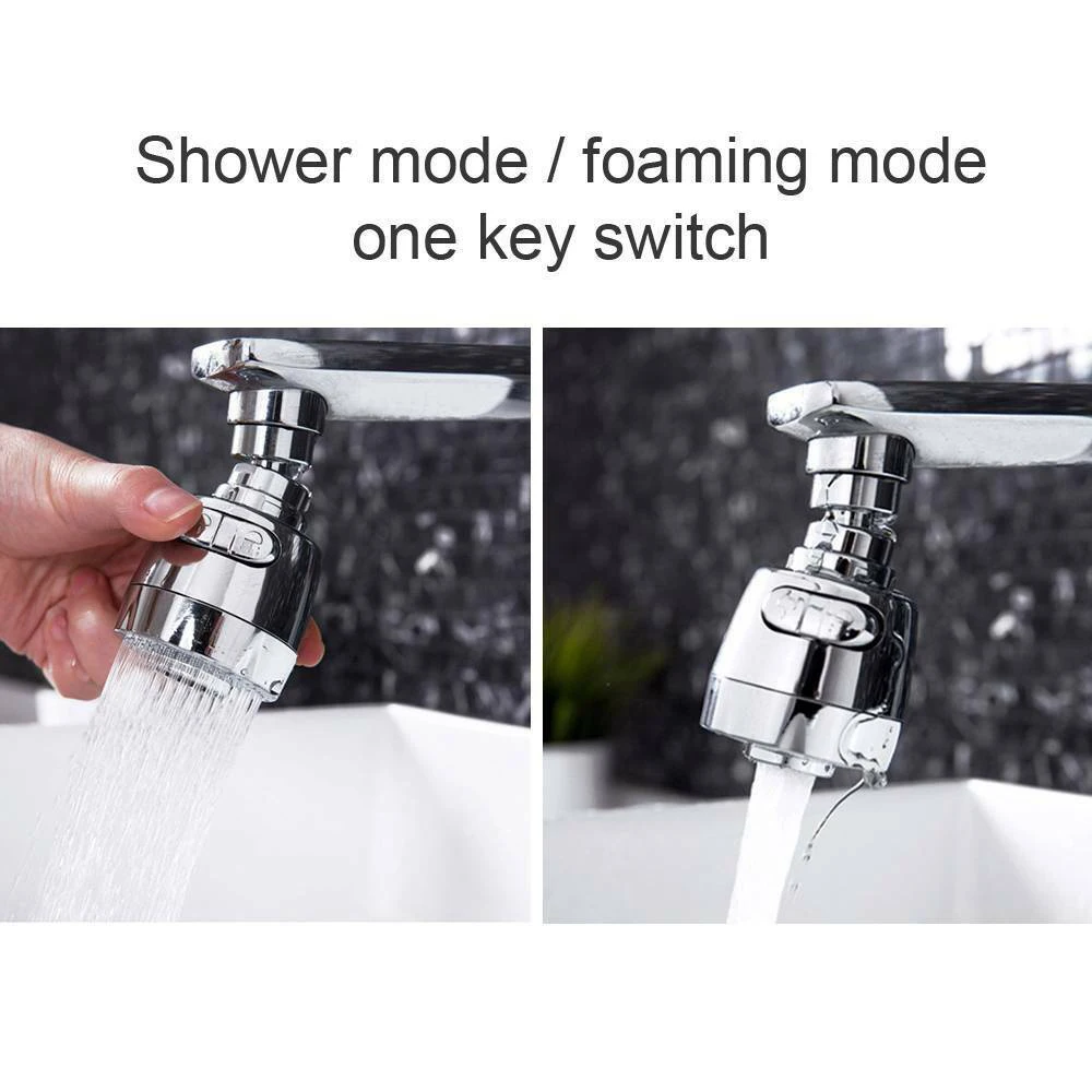 2 Modes Home Faucet Extender Sprayer Sink Aerator Spray Kitchen Tap Head Kitchen Splash-proof Shower Head