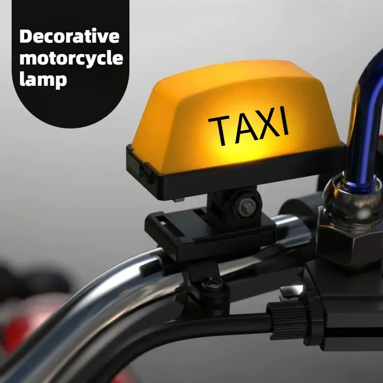Motorcycle Mini TAXI Light Decorative Lamp USB Rechargeable Handlebar Mount Taxi Signal Light Fun Modified Accessories
