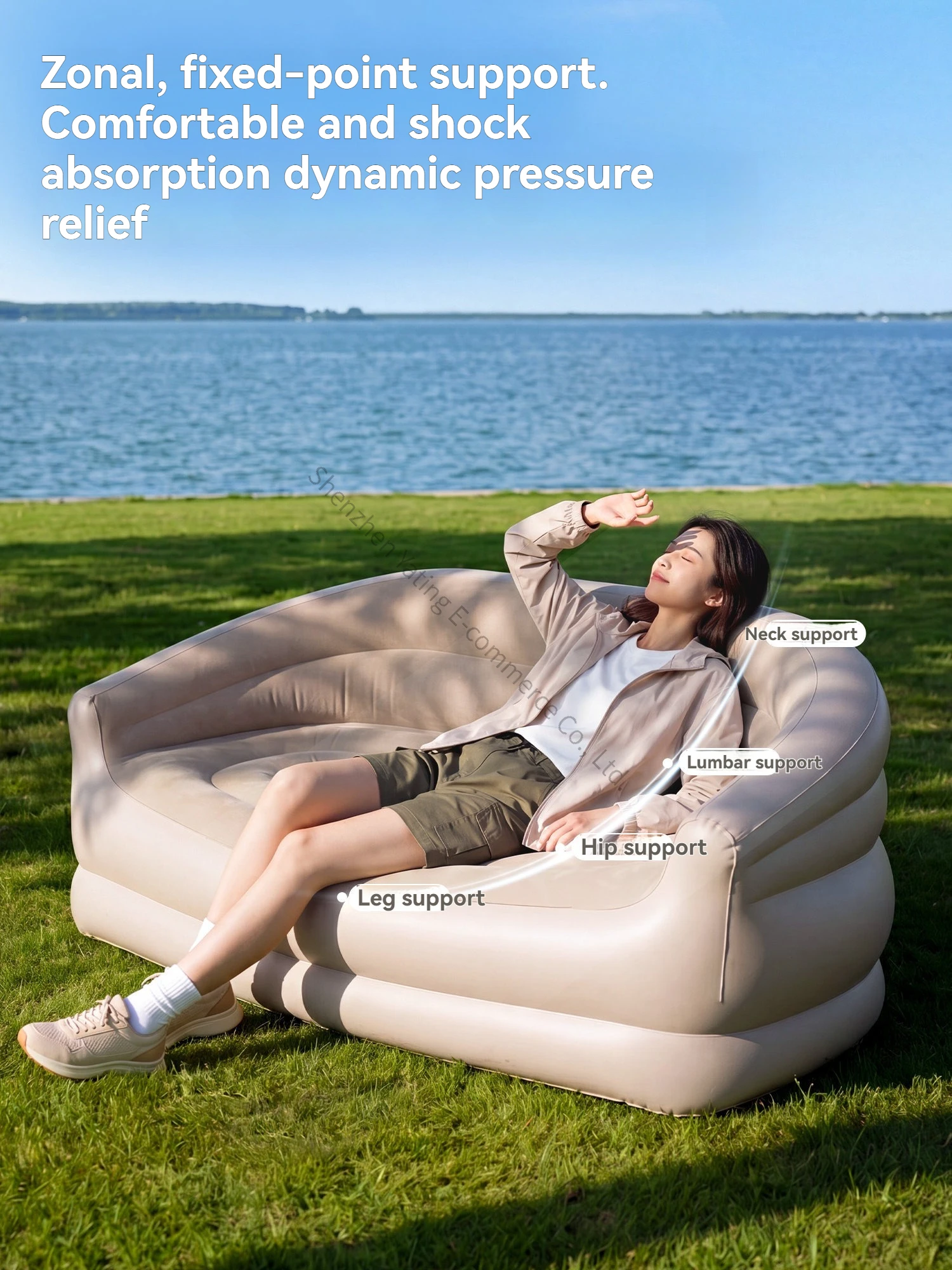 Portable Inflatable Sofa, A Music Festival Must-have, Automatic Outdoor Camping Lazy Double Air Mattress