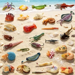 Plastic Prehistoric Sea Creature Ancient Cambrian Ocean Animal Nautilus,Trilobita,Baculite,Opabinia,Pikaia Marine Figurines Toys