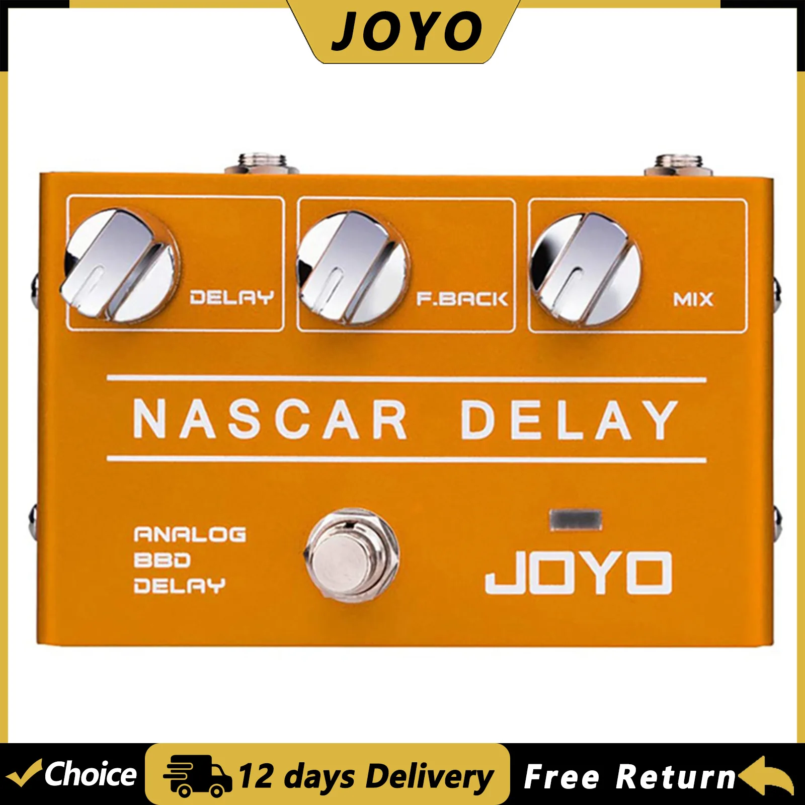 

JOYO R-10 Guitar Delay Effect Pedal by Classic BBD Deliver Warm Natural Sound Perfect for Solo Analog Delay Guitar Pedal ﻿ ﻿