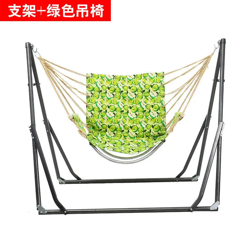 

Durable foldable hammock with stand outdoor balcony swing folding hammock courtyard indoor room Internet celebrity hammock