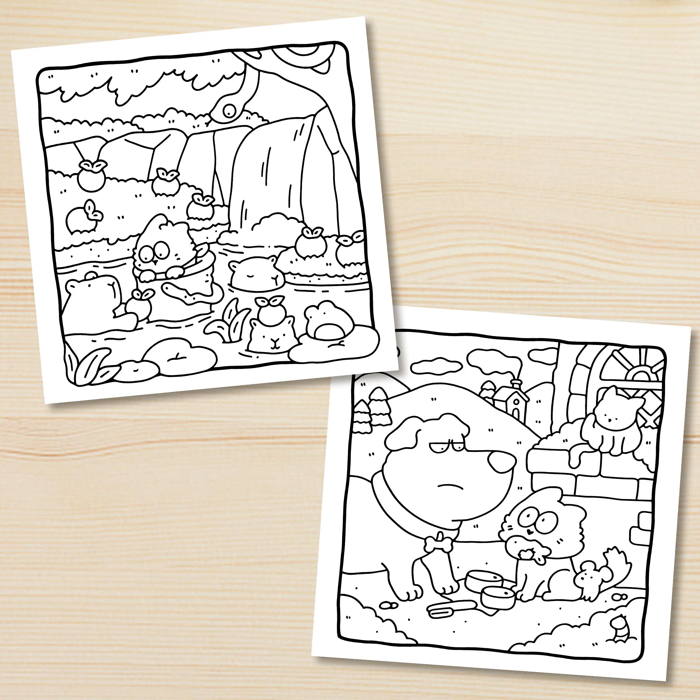 CAT LIFE Bold-easy Patterns Coloring Book for Adults Cute Drawing Book Perfect Gift for Party and Birthday