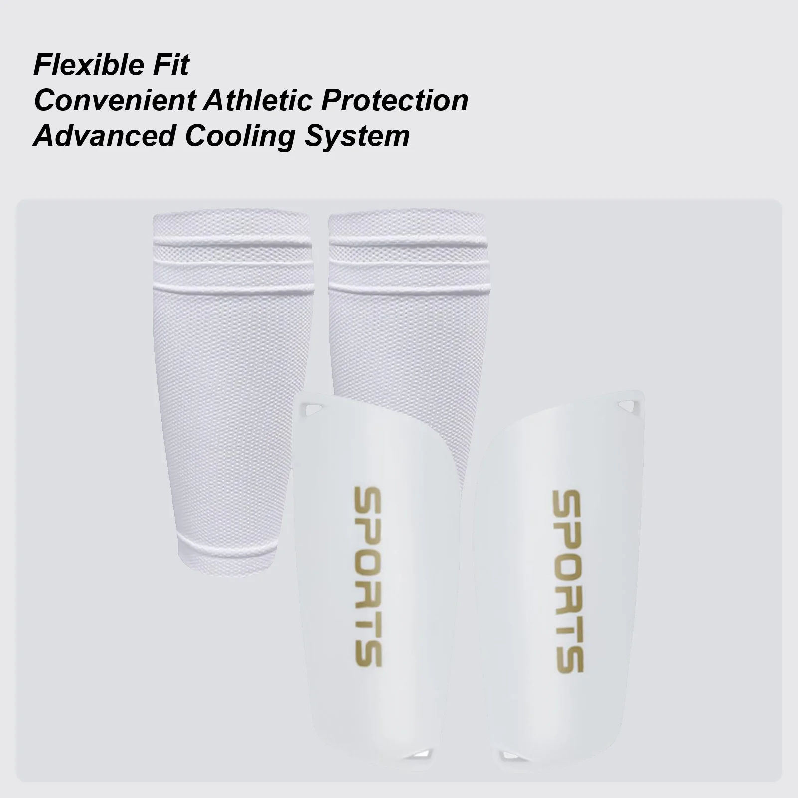 

Футбольные щитки для голени, мужские щитки для голени, защитные рукава для ног, комплект из 4 предметов со вставным карманом для мотокросса, бейсбола, хоккея