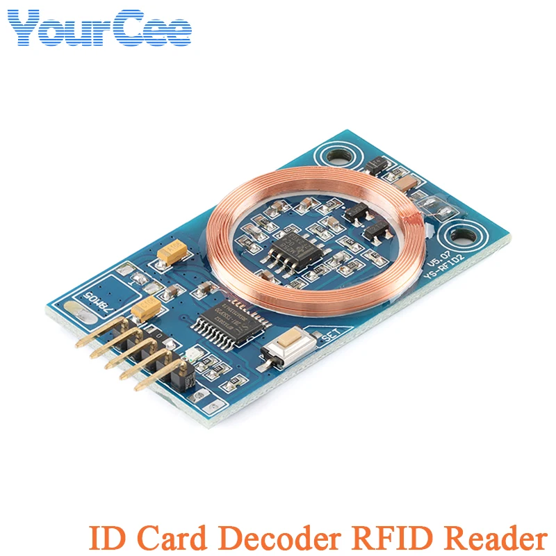 ID Card Decoder Decoding RFID Reader Module 125KHz TK4100 UART Output Board For Access Control DIY Modification