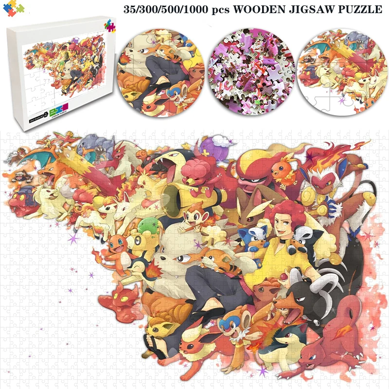 

Anime Pikachu Jigsaw Puzzles 35/300/500/1000 Pieces Educational Toys for Kids Kids Children 's Games Christmas Gift Funny Puzzle