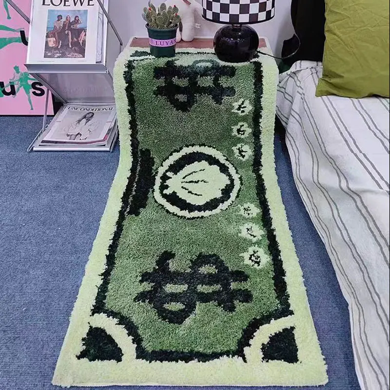 

50x120cm Dollar Bill Area Rug Green Bedroom Bedside Carpet Living Room Soft Sofa Area Foot Mat Rugs