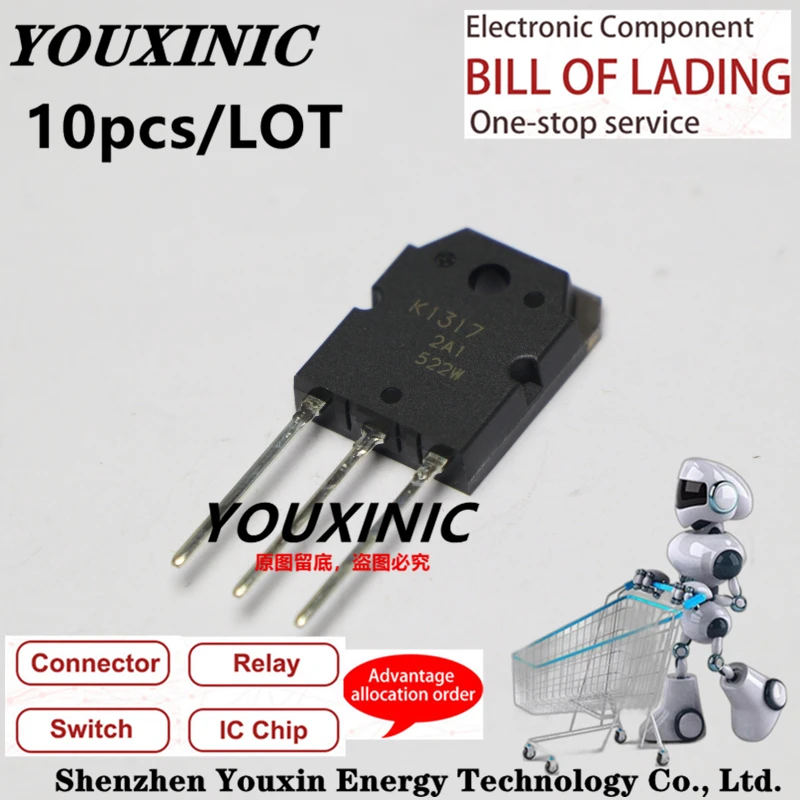 

YOUXINIC 2018+ 100% new imported original 2SK1317 K1317 2SK1317-E TO-247 FET N channel 1500V 7A