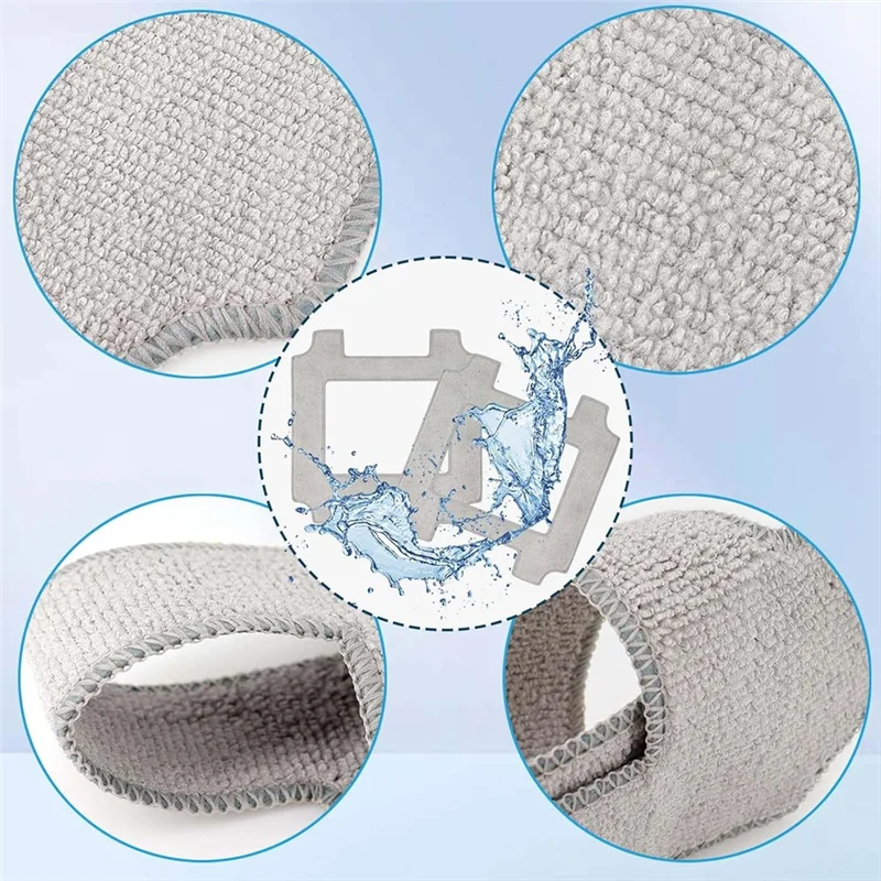 AB43-12PCS Kain Pel Dapat Dicuci Kain Pembersih untuk Ecovacs W2S/W2S PRO Aksesori Pengganti Robot Penyedot Debu Jendela