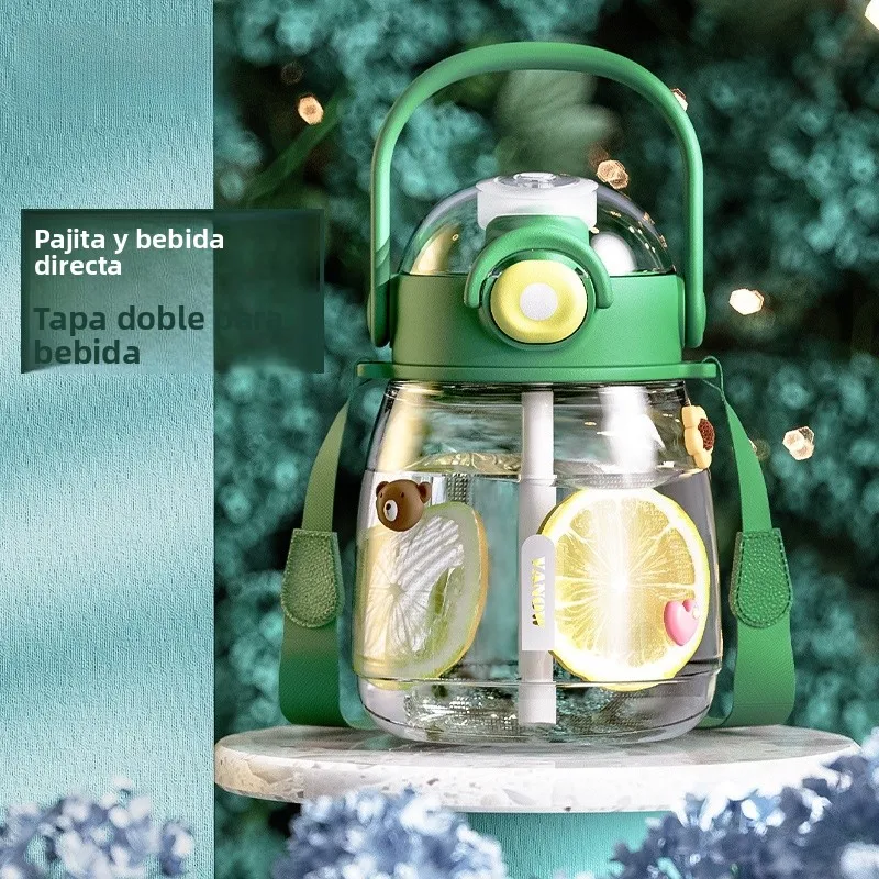 Botella de Agua de Gran Capacidad Vanow para la Escuela, Regalo del Día del Niño, Estilo Femenino, Jarra de Agua Resistente a...