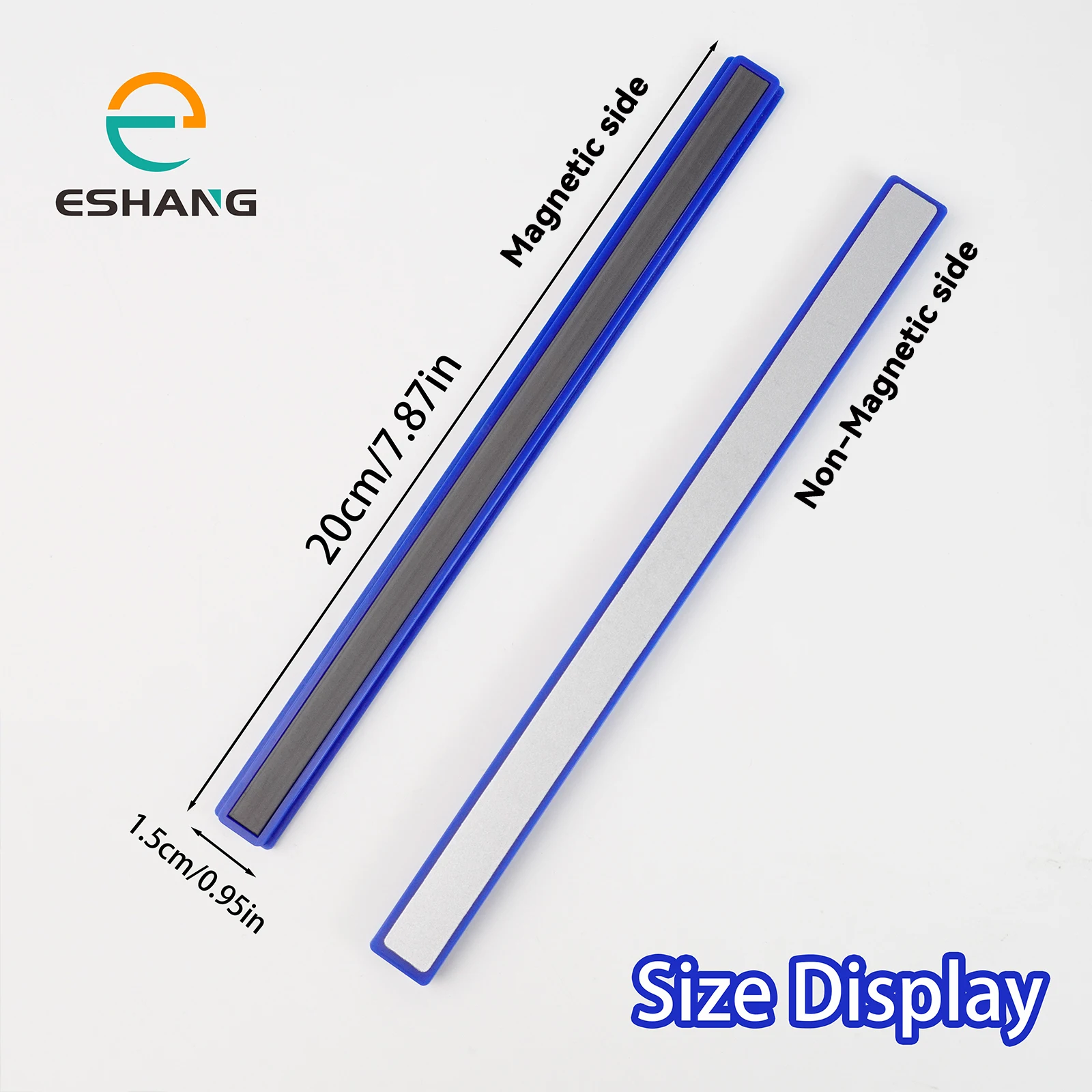 20cm Rigid Magnetic Strip with PVC Protective Shell Water Resistant Non-Flexible Magnet Bar Fix Photos Documents for Whiteb