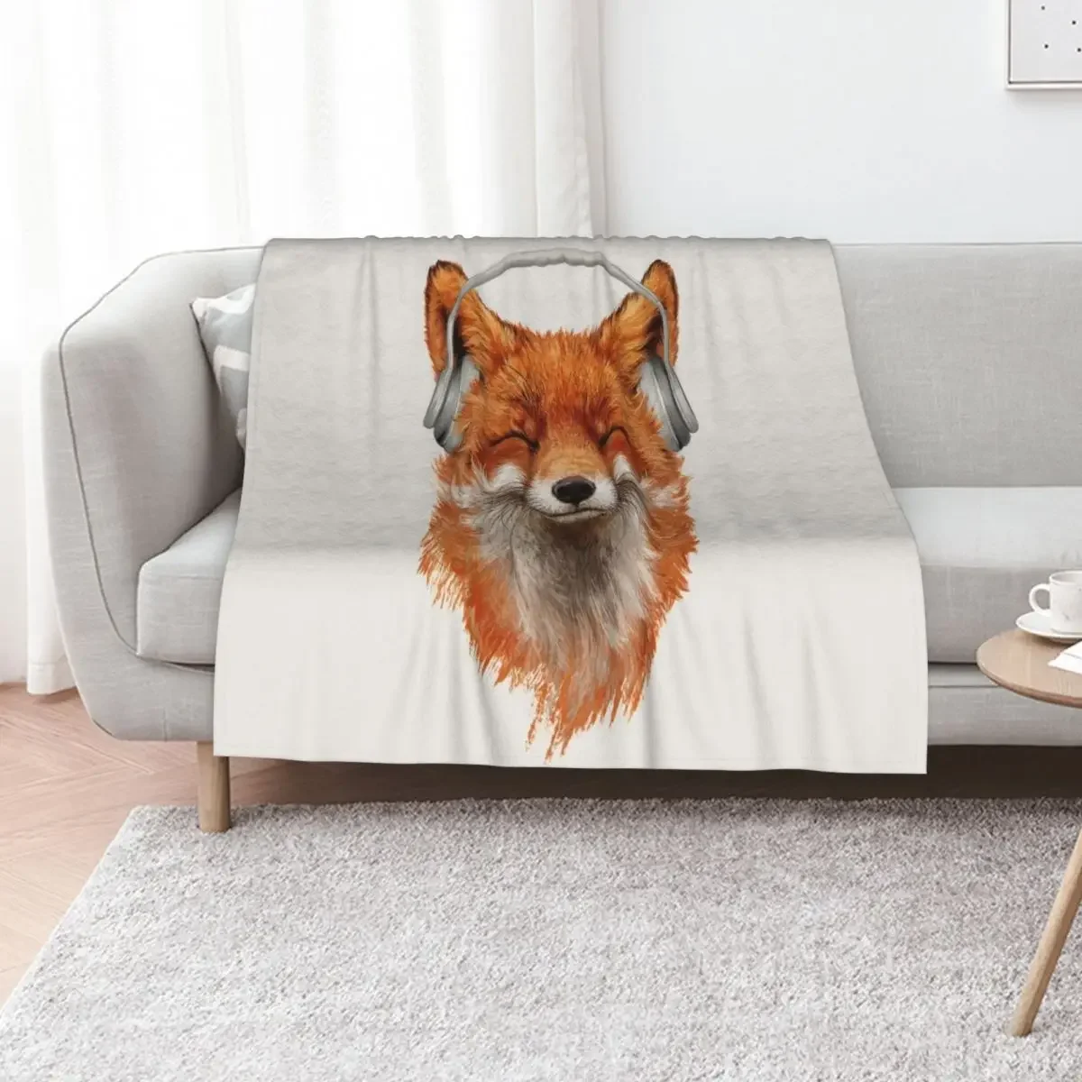 

Smiling Musical Fox Throw Blanket Luxury St Hairys christmas gifts Weighted Blankets