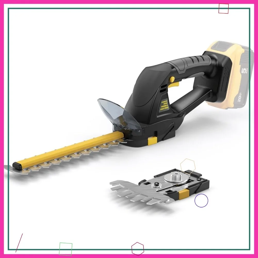 Kabelloser 2-in-1-Heck- und Rasentrimmer, 1500 U/min elektrisches Gartengerät für die Rasenpflege (Batterie nicht im Lieferumfang enthalten)