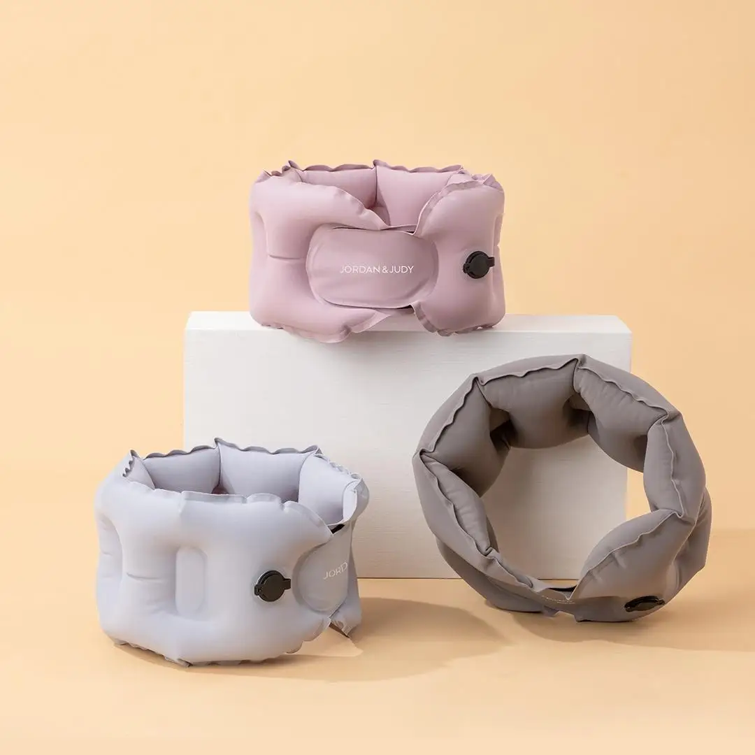 جيب صندوق تخزين حزام وسادة قابل للنفخ على شكل حرف U من Jordan Judy لسهولة السفر، تخزين قابل للنفخ في واحد