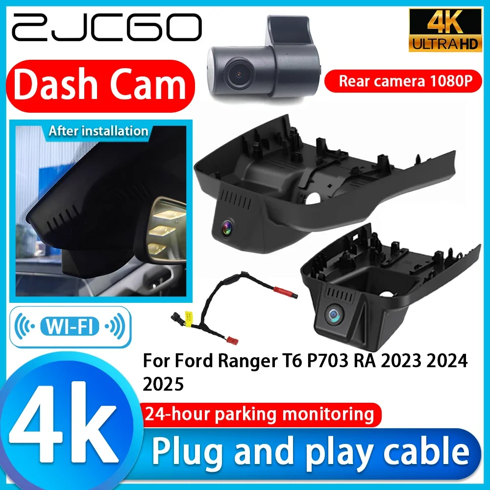 

Video Recorder 4K UHD Plug and Play Car DVR Dash Cam For Ford Ranger T6 P703 RA 2023 2024 2025