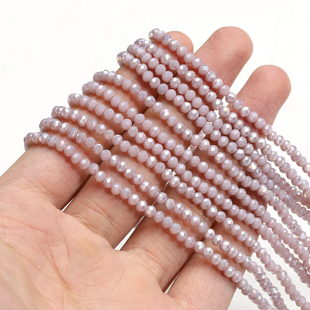 120 stücke/Los 3,6mm Kristallglas Rondelle Perlen Österreich facettierte runde lose Abstands perlen für DIY Schmuck Herstellung Armband Halskette – Detail 14