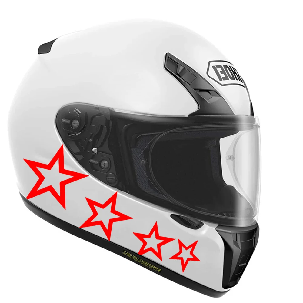 Motorcycle Helmet Accessories & Car Vinyl Decals - Cute Cartoon Star Stickers for Car Body/Windows, Waterproof and Removable\