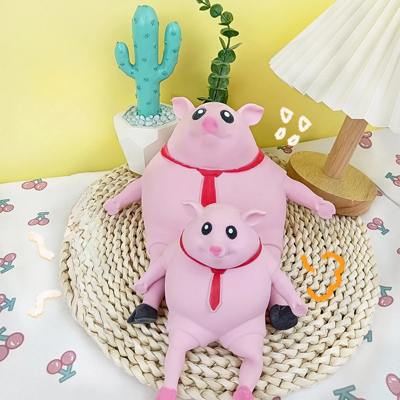 Pink Pig Stress Relieving Toy Pinch Music Release Tool Second Senior Brother Slow Rebound Stress Relieving Funny Stress