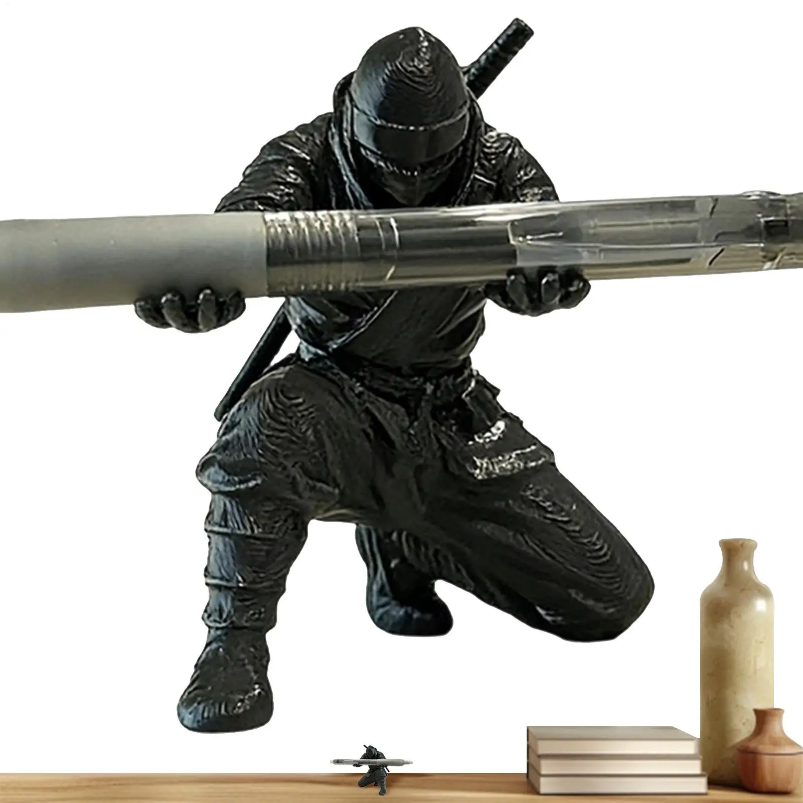 3D-gedruckter Ninja-Stifthalter, kreative Schreibtischdekoration, kann Kugelschreiber, Füllfederhalter usw. aufnehmen, für Zuhause, Büro, Schule.