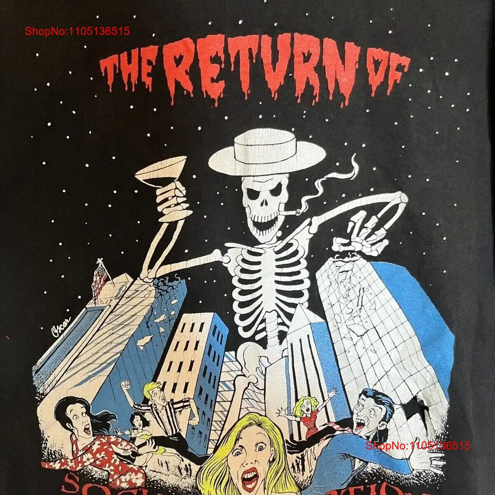 

1986 г., футболка The Return Of Social Distortion для фанатов S 2345XL CB275, винтажная стираная модная удобная уличная одежда