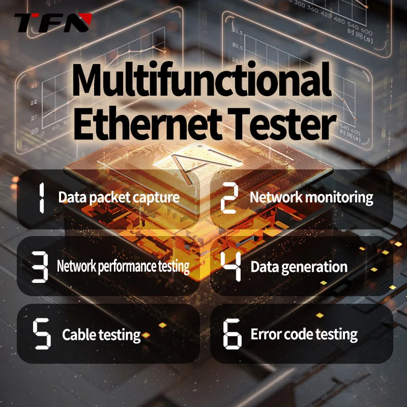 TFN T200K Gigabit Ethernet Tester Analyzer Communication Operators High Precision Efficiency T200K Gigabit Ethernet Tester