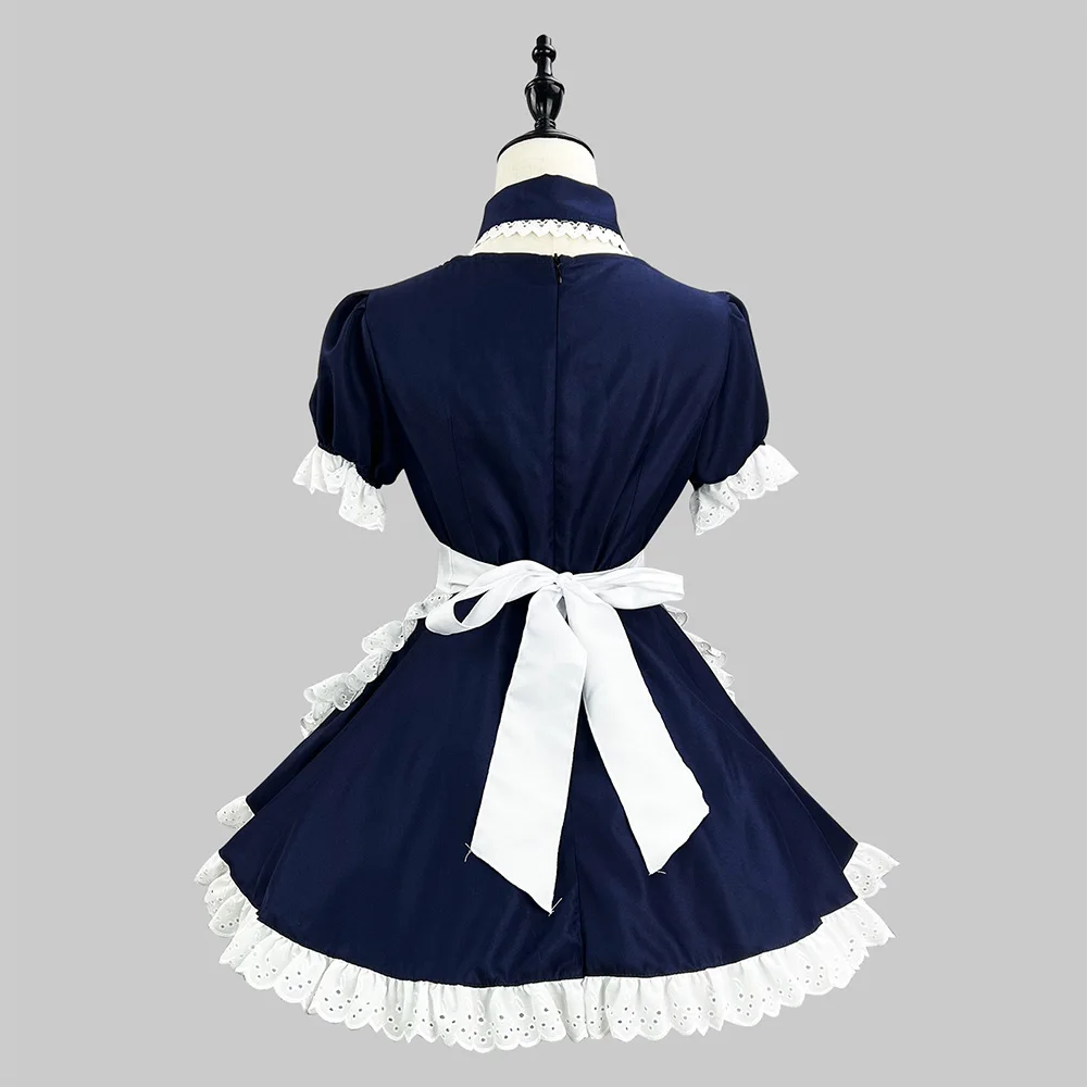 Cute Lolita Akihabara Maid Dress Costumes Cosplay AKIBA Maid Fringed Dress Suit for Waitress Maid Party Stage Costumes S -5XL