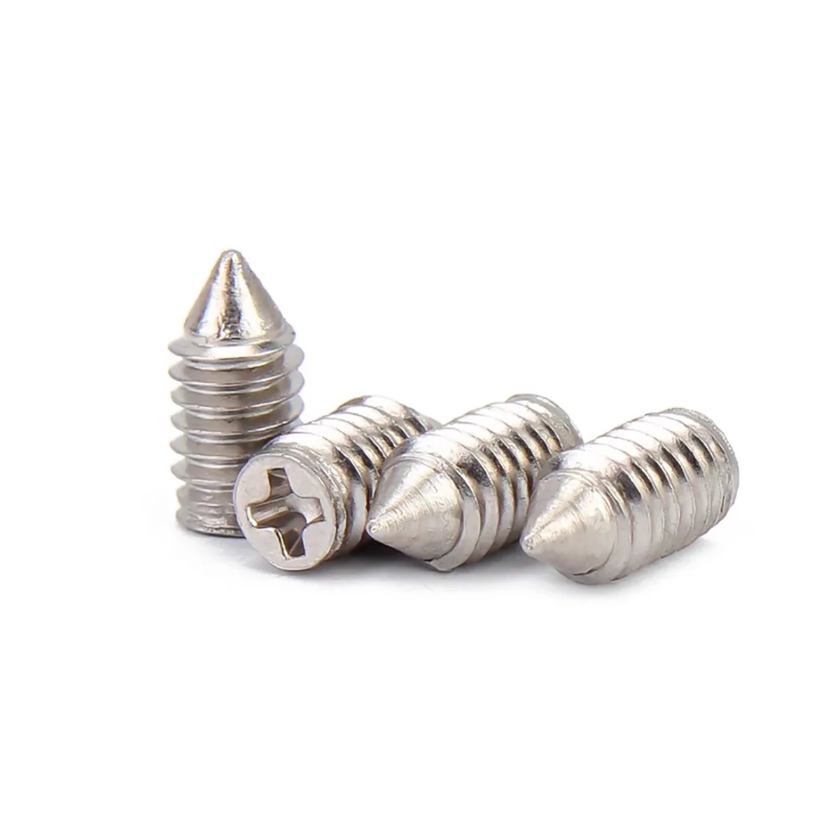 304 Stainless Steel Cross Pointed Set Screw / Headless Machine Bolts M2M2.5M3M4