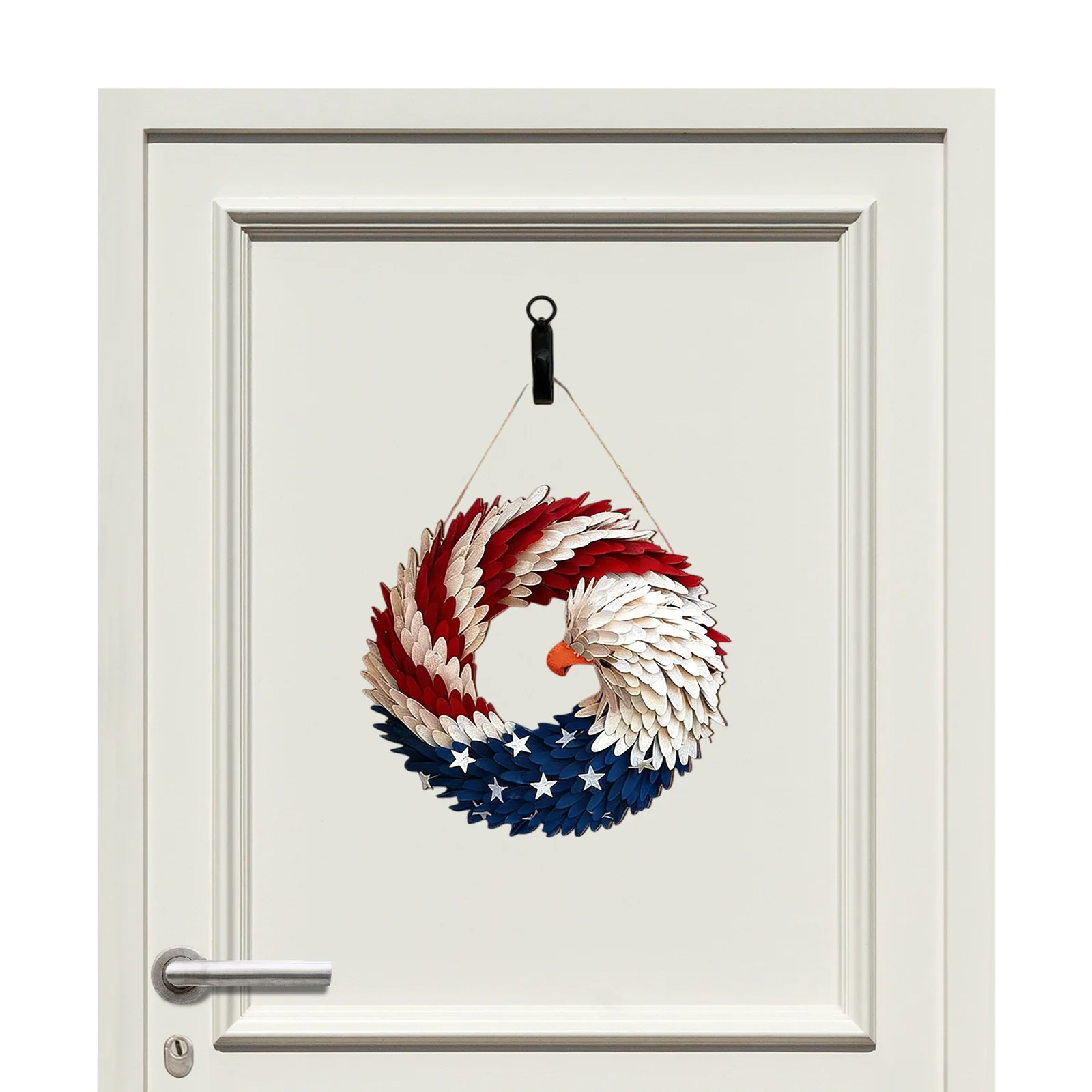 

American Eagle Flag Patriotic Wreath 2026 USA 250 Decorations 2d Memorial Day Wreath Independence Day & Veterans Day Decor
