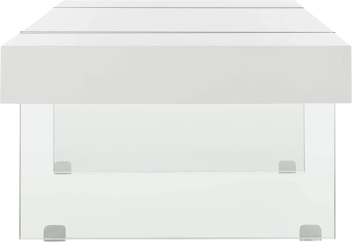 Branco e vidro perna Coffee Table, Home