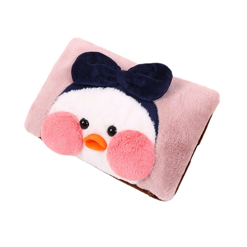 

New Plush Hot Water Bottle Zipper Hand In Cute Cartoon Rechargeable Hand Warmer Lalafanfan Soft Dolls Ducks Winter Hot Warmer