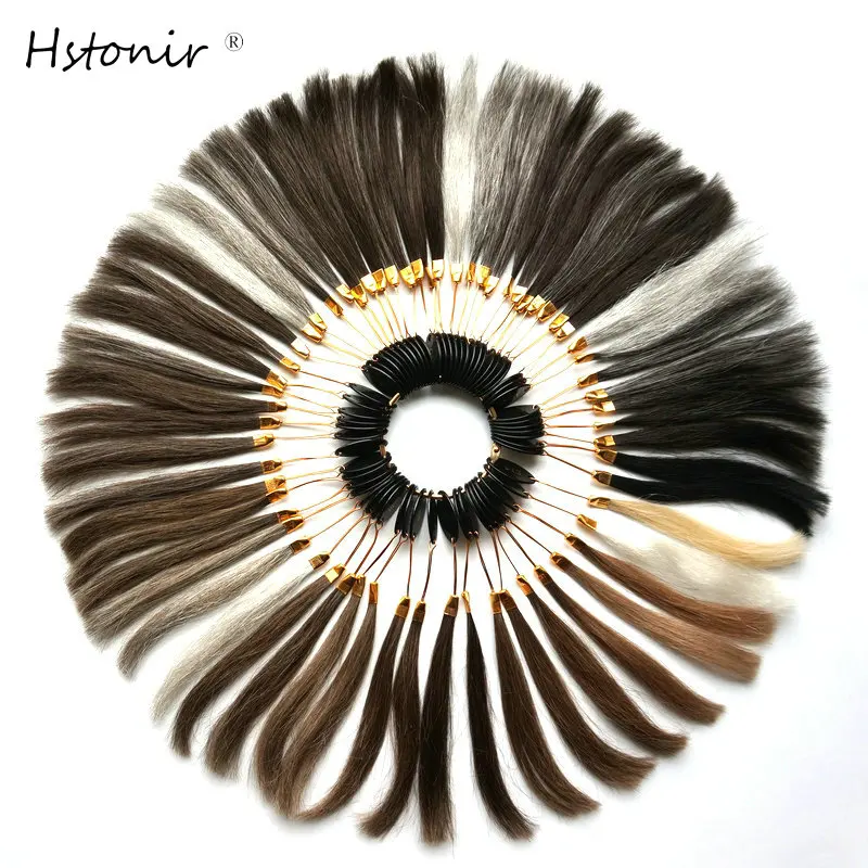 Hstonir Human Hair Color Ring New Image Standared Customized Order Tool For Hair Wig Toupee System Replacement T001