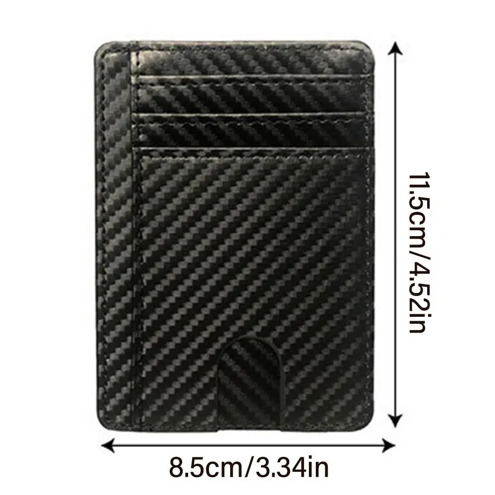 Anti Theft Mini Purse Slim Money Case Cover ID Card Holder 8 Slot Leather Wallet RFID Blocking