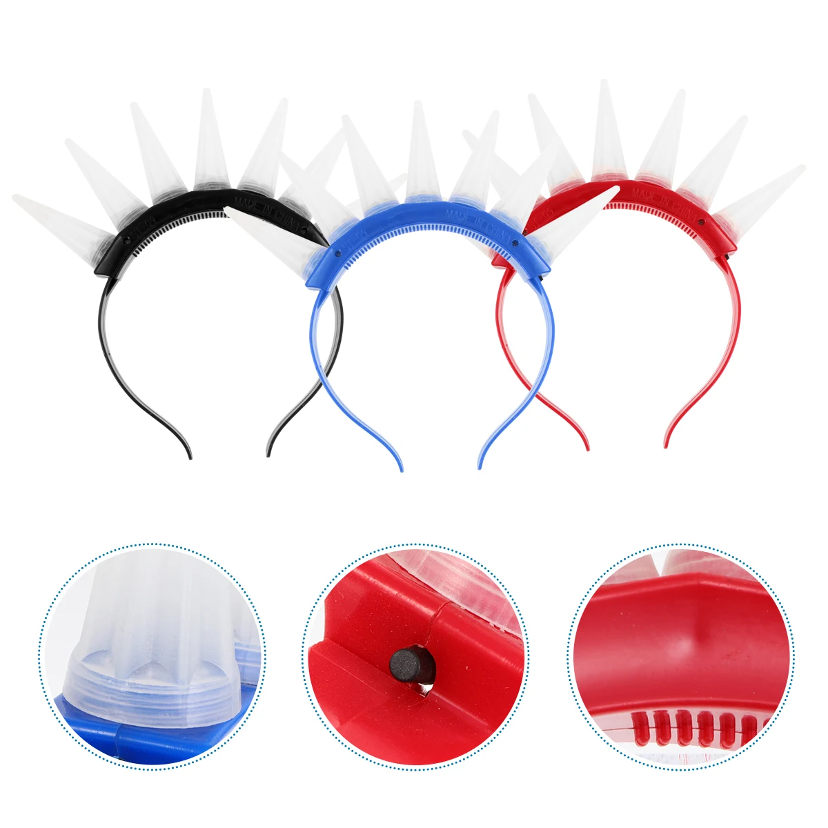

4 Pcs LED Headb Hair Headdress Glow Princess Plastic Child Stylish Safe Durable Party Birthday Festival Night Indoor Outdoor
