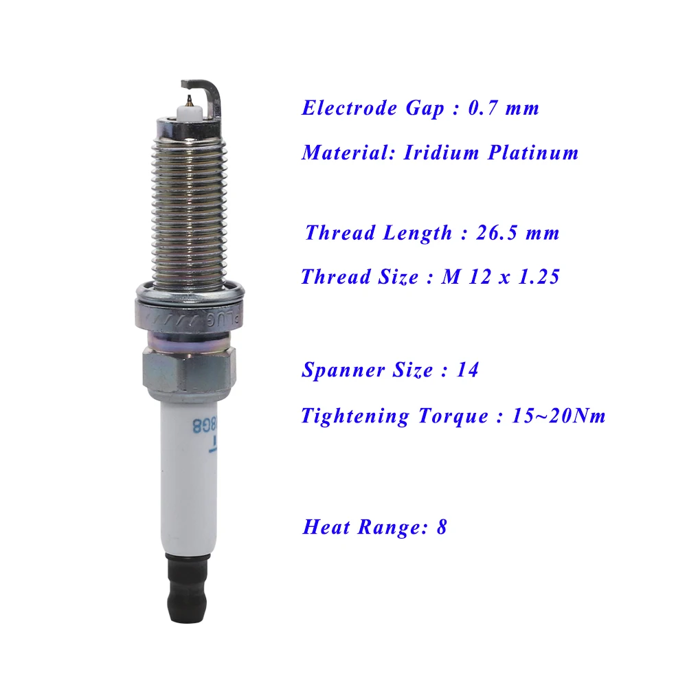 Car Spark Plug For MG GS HS ROEWE RX5 RX8 950 MAXUS D90 G10 T60 T70 ILZKAR8G8 94387 SILZKAR7E8S 0242140566 - Detail 1