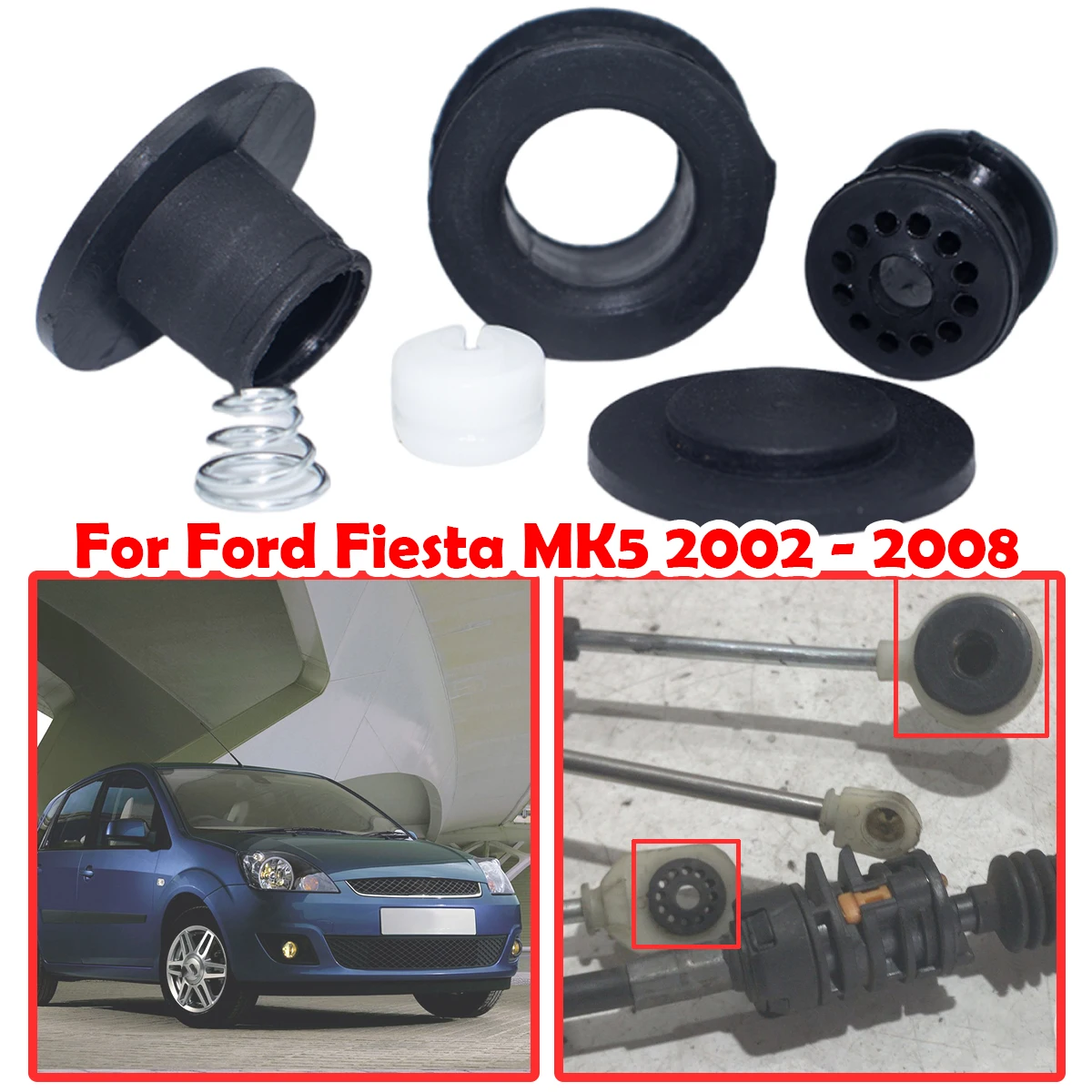 

Gearbox Cable Sleeve Linkage Rubber Bushing Repair Kit For Ford Fiesta MK5 2002 2003- 2008 Shift Lever Assembly Replacement Part