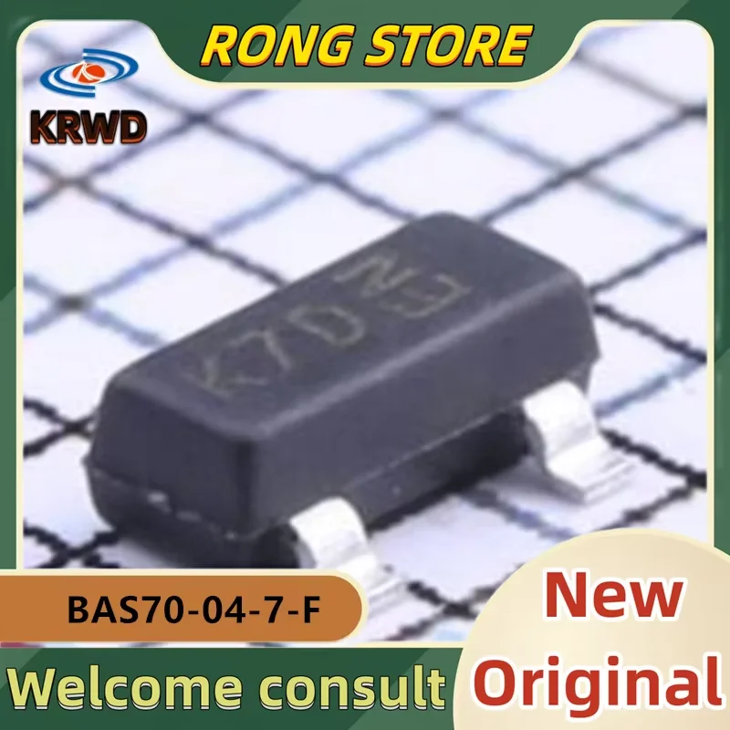 50PCS  K7D K7O K70 New and Original Chip IC  SOT23 BAS70-04-7-F BAS70-04-7 BAS70-04 BAS70