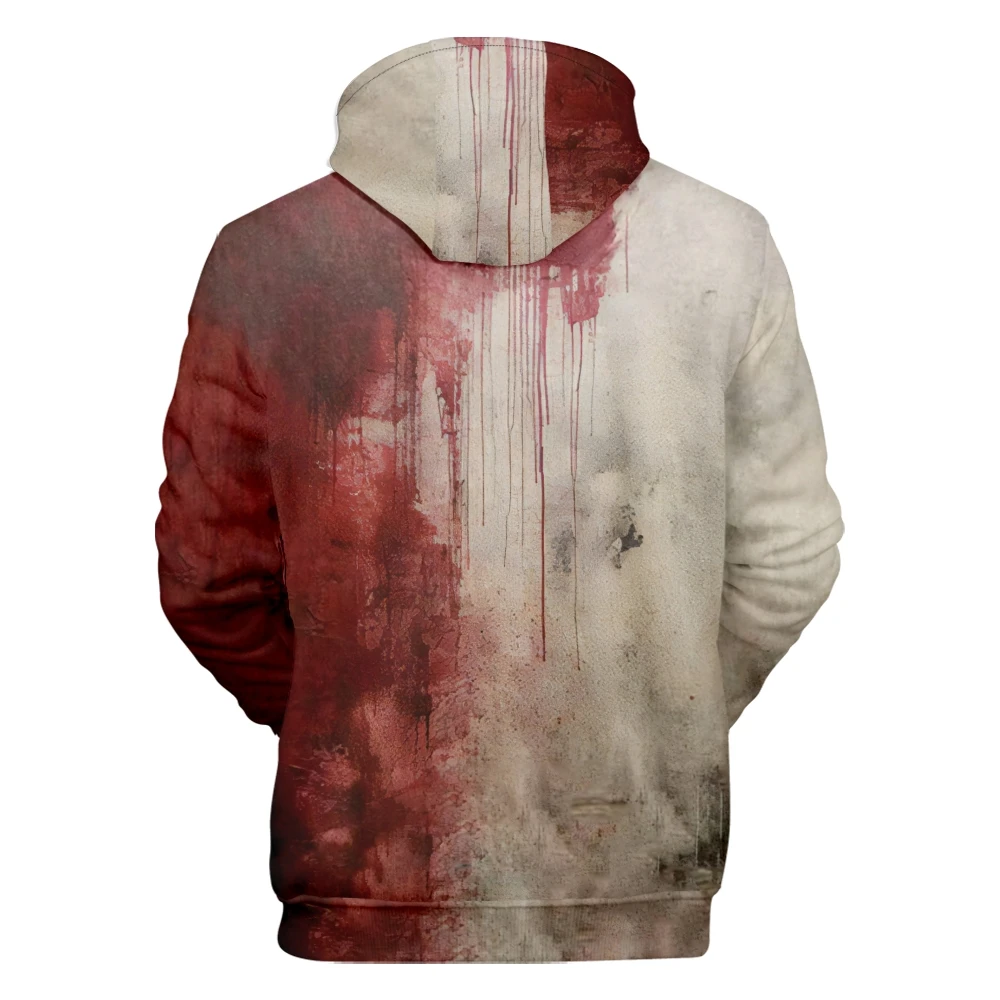 3D I\'M Fine Bloody hooded  Problem Solved  hooded drawstring pocket sweatshirt men/women hip hop Pullovers