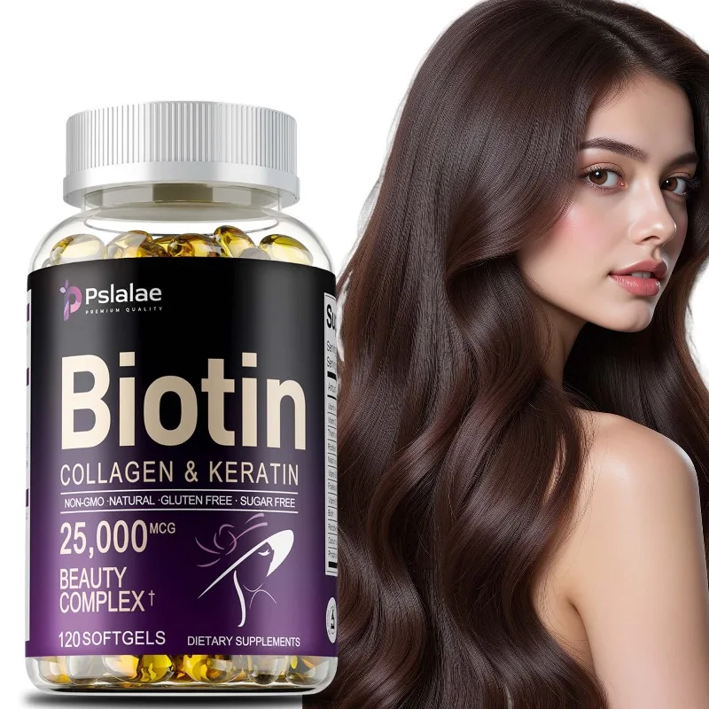 

Biotin + Collagen + Keratin Supplement - for Men and Women, Supports Hair, Skin and Nail Health, Improves Immunity, Non-GMO