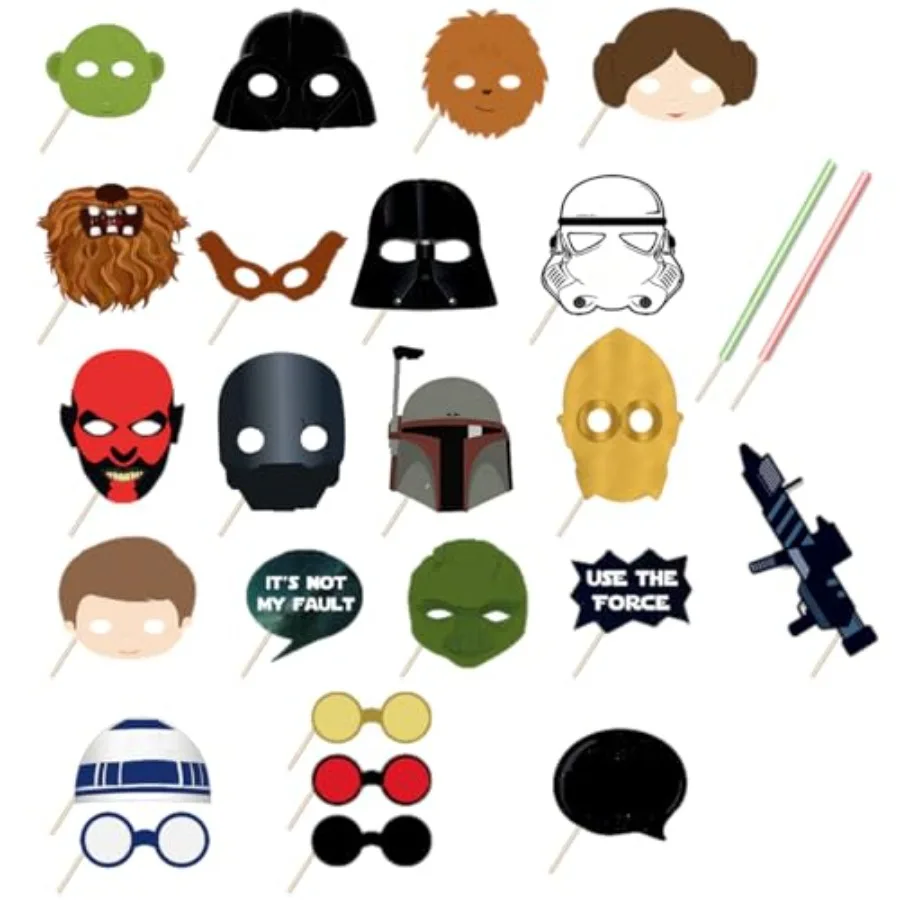 

Galaxy Wars Party Photo Booth Props Galaxy Theme Birthday Party Favor Supplies