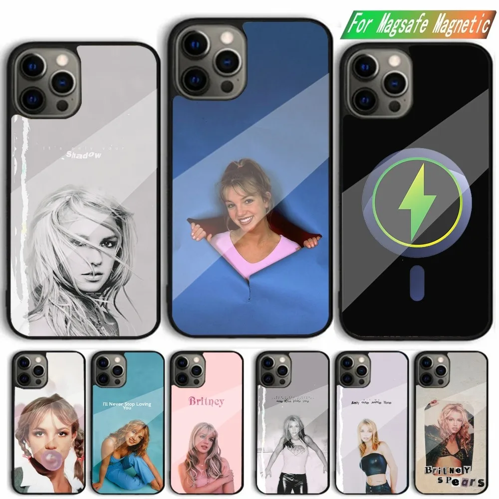 Singer B-Britney-S Spears Phone Case For iPhone 15,14,13,12,11,Plus,Pro,Max Mini Magsafe Magnetic Wireless Charging