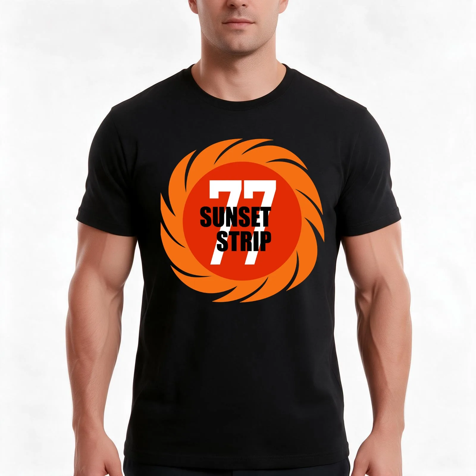 sunset strip retro T-Shirt Summer Casual Cotton Tee Oversized Streetwear Tops Vintage Graphic Print Loose Fit Short Sleeve