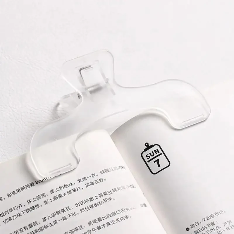 Transparent Book Clip Simple Reading Aid Fixed Book Holder Bookmarks Creative Design Note Holder Music Score Fixing Clip