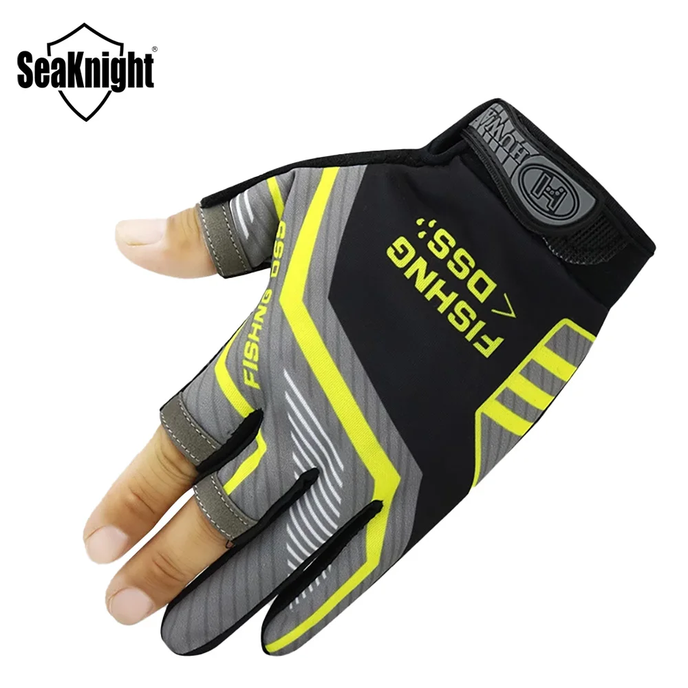 Seaknight New Fishing Gloves Ice Silk Sun Protection Slip-Proof Gloves 6 Colors Ventilate Quick Drying Outdoor Sport HOT Gloves