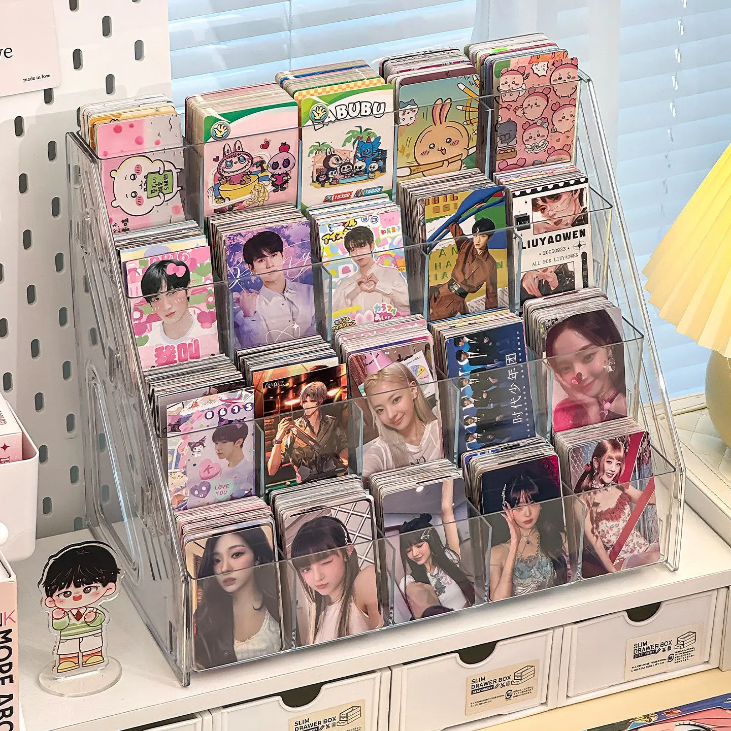 acrylic-card-storage-box-multi-layered-self-printed-small-card-organizer-large-capacity-divided-slot-box-for-home-living-room