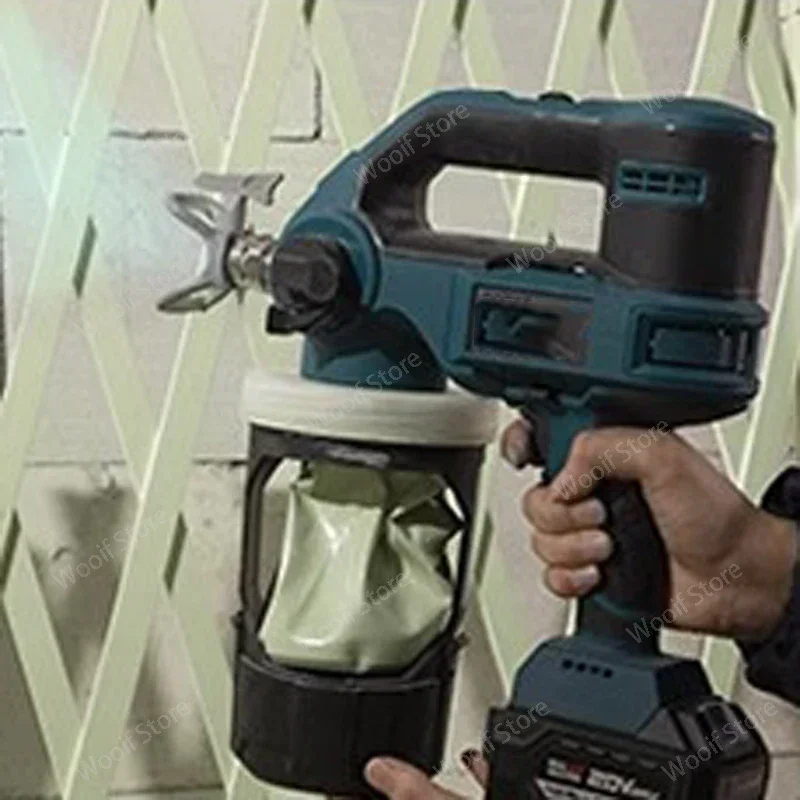 1000 ml elektrische Spritzpistole Lithium elektrische wiederaufladbare kabellose Hochdruck-Airless-Spritzgerät Farbwerkzeug