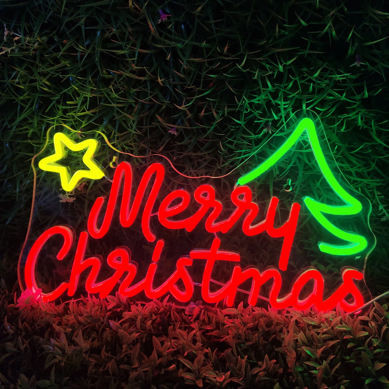 Merry Christmas Neon Sign Family Holiday New Year Christmas neon light Wall Decoration Living Dining bar Children\'s Room Gift