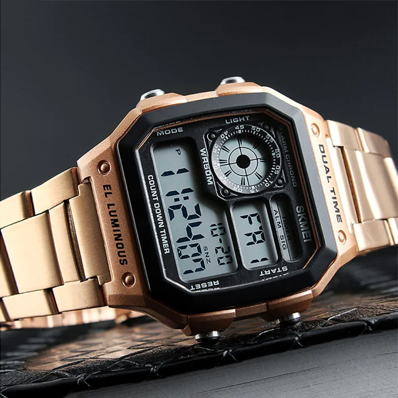 

SKMEI 5Bar Waterproof Digital Watches For Men Women Chrono 2time Wristwatches Fashion Sports Male Alarm Date Watch reloj hombre