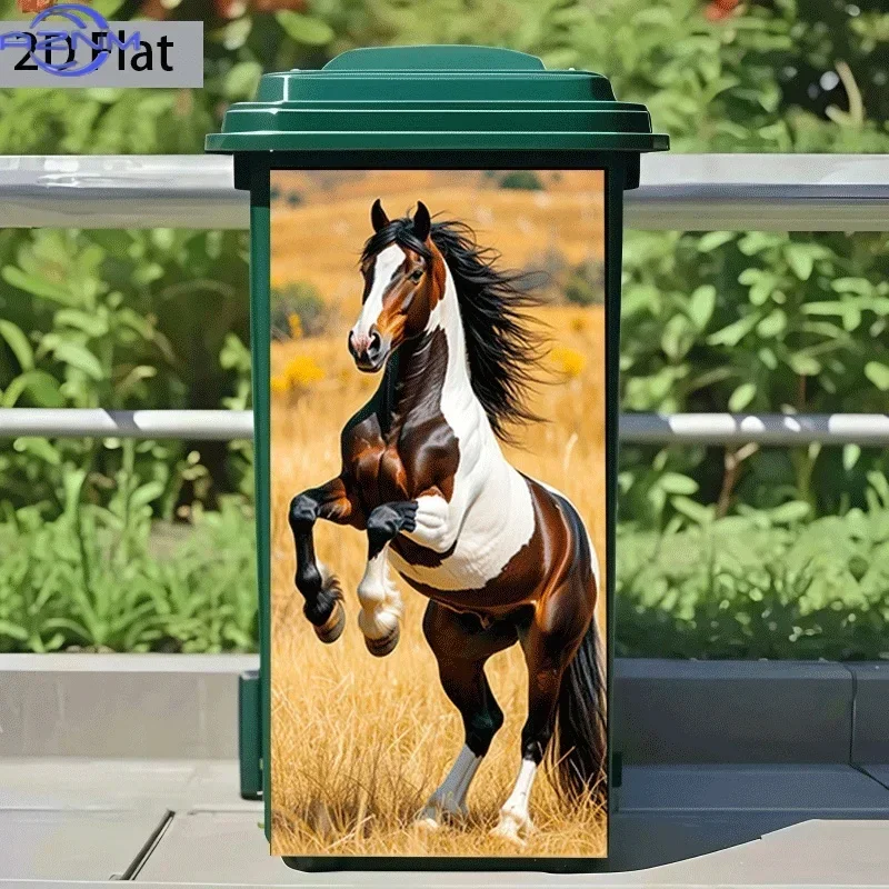 Printing Trash Can Sticker 37×82cm 