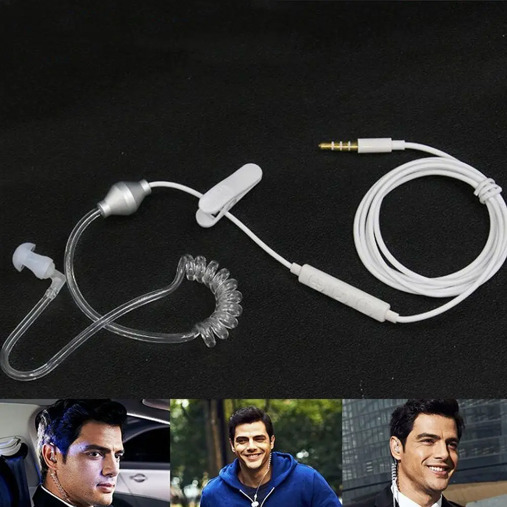 FBI Style Cool In-ear Headset Radiation Protection Earphone Monitor Earpiece Talkabout Mini Walkie Air Duct Earbuds